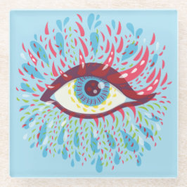 Trippy Eye Psychedelic Art Glasuntersetzer