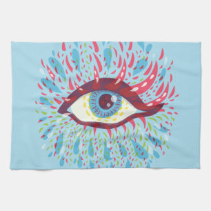 Trippy Eye Psychedelic Art Küchentuch