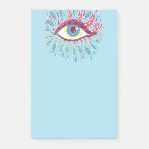 Trippy Eye Psychedelic Art Post-it Klebezettel