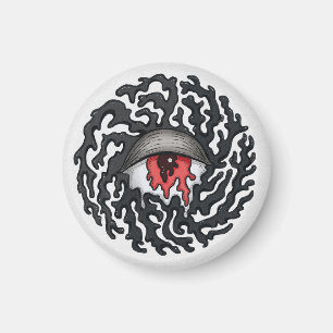Trippy Eye with Tentacles - Trippy Surreal Art Magnet