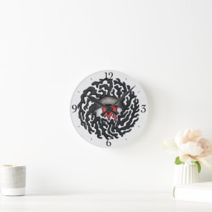 Trippy Eye with Tentacles - Trippy Surreal Art Runde Wanduhr