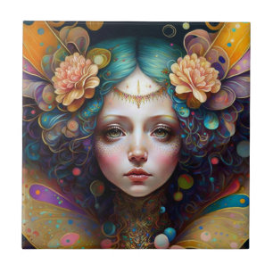 Trippy Fairy Fantasy Art Fliese