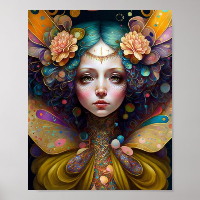 Trippy Fairy Fantasy Art Poster (Vorne)