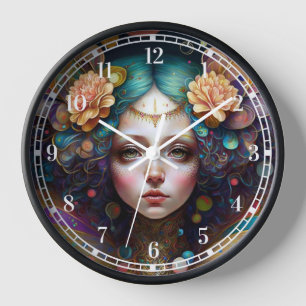 Trippy Fairy Fantasy Art Uhr
