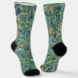 Trippy Farbige 3D Wirbel Socken