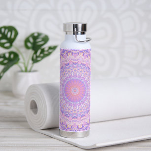 Trippy-farbige, komplizierte Boho-Hippie-Mandala Trinkflasche