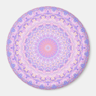 Trippy-farbige, komplizierte Boho-Mandala Magnet