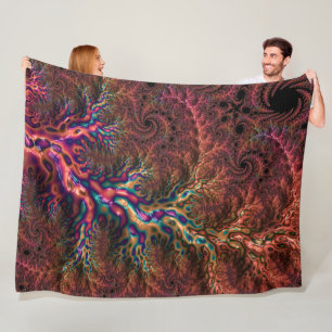 Trippy-Fraktal Fleecedecke