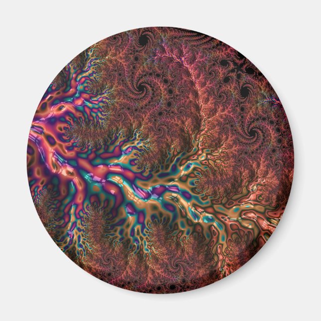 Trippy-Fraktal Magnet (Vorne)