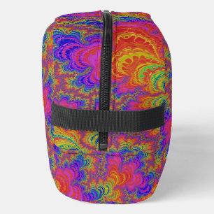 Trippy Funky Bold Abstraktes Rainbow-Fraktal Waschbeutel