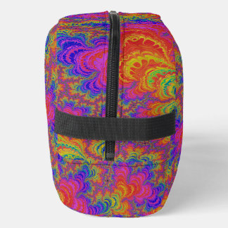 Trippy Funky Bold Abstraktes Rainbow-Fraktal Waschbeutel