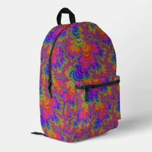Trippy Funky Kühne Lebendige Regenbogen-Abstrakte Bedruckter Rucksack