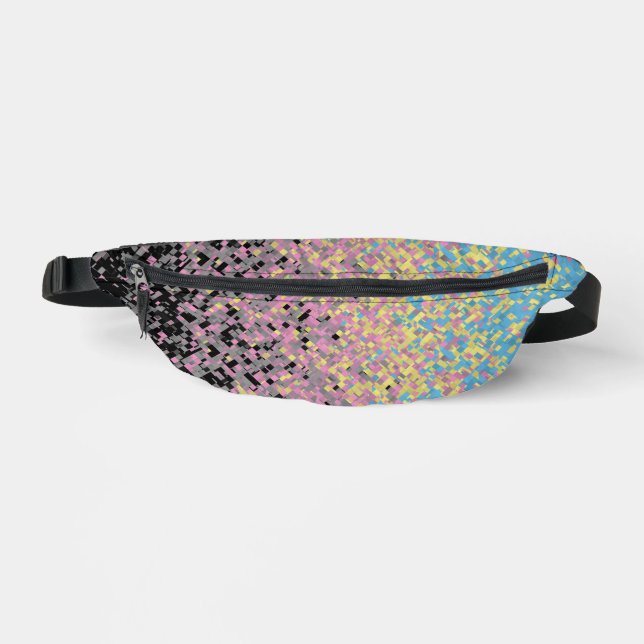 Trippy Funky pixated Polygender Prilag Bauchtasche (Vorderseite)