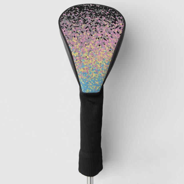 Trippy Funky pixated Polygender Prilag Golf Headcover (Vorderseite)