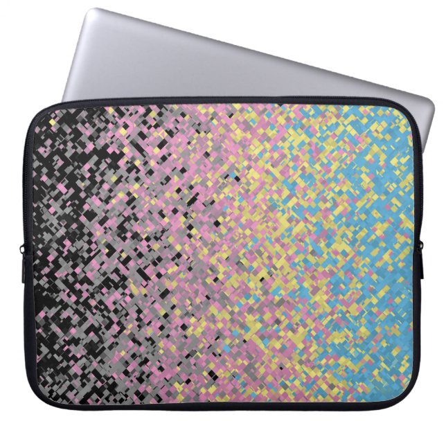 Trippy Funky pixated Polygender Prilag Laptopschutzhülle (Vorderseite)