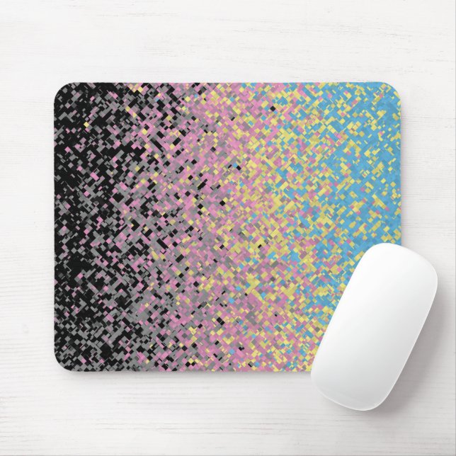 Trippy Funky pixated Polygender Prilag Mousepad (Mit Mouse)
