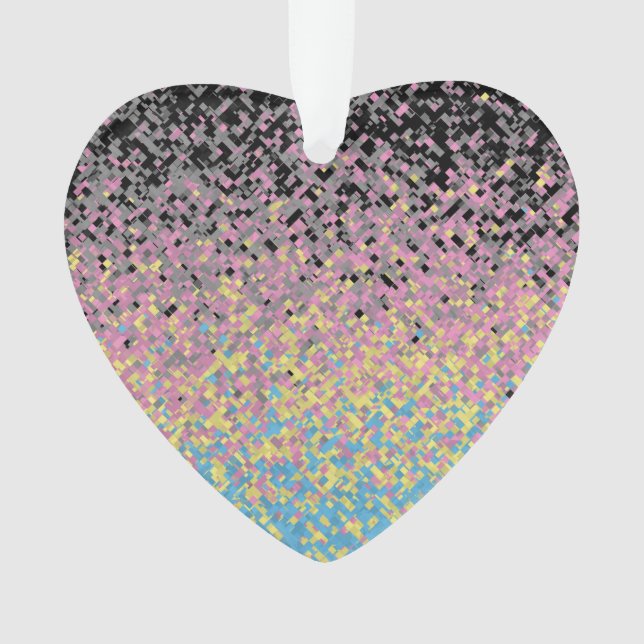 Trippy Funky pixated Polygender Prilag Ornament (Vorderseite)