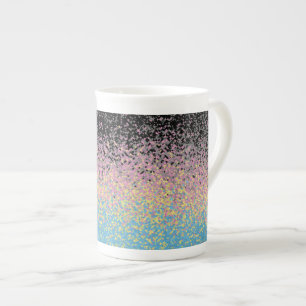 Trippy Funky pixated Polygender Prilag Prozellantasse