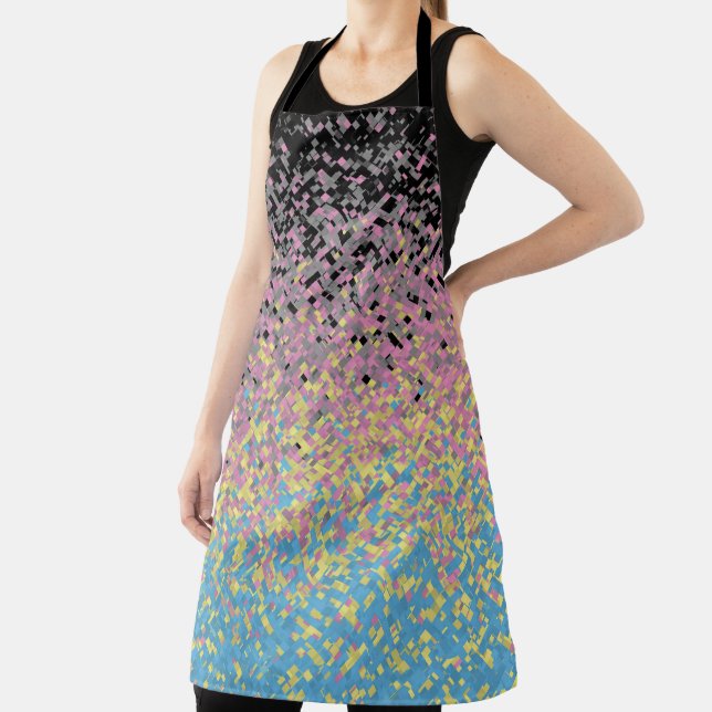 Trippy Funky pixated Polygender Prilag Schürze (InSitu)