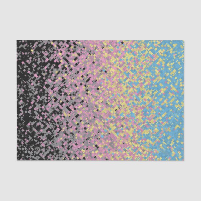 Trippy Funky pixated Polygender Prilag Seidenpapier (Vorderseite)