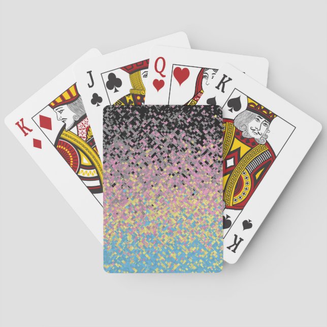 Trippy Funky pixated Polygender Prilag Spielkarten (Rückseite)