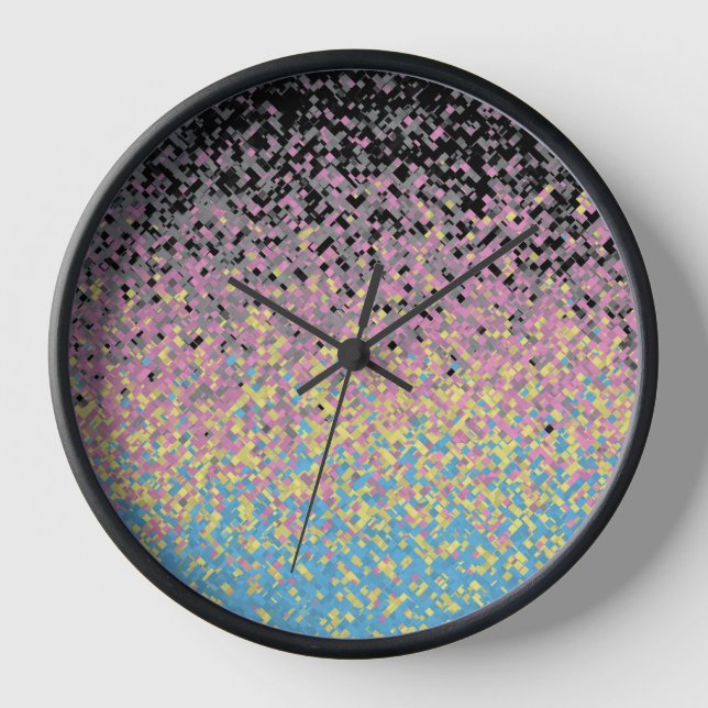 Trippy Funky pixated Polygender Prilag Uhr (Vorderseite)
