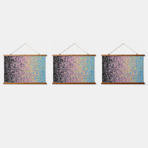 Trippy Funky pixated Polygender Prilag Wandteppich Mit Holzrahmen