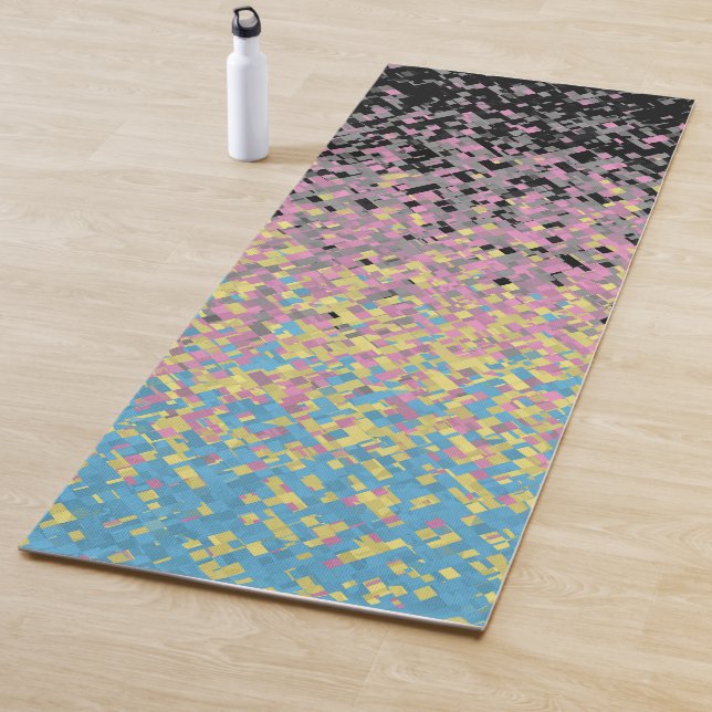 Trippy Funky pixated Polygender Prilag Yogamatte (Beispiel)
