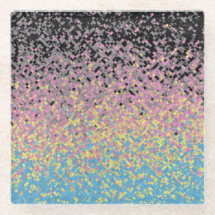 Trippy Funky Pixelated Polygender-Stolzflagge Glasuntersetzer