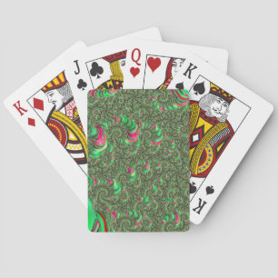 Trippy Funky Psychedelic Groovy Spiral Fraktal Art Spielkarten