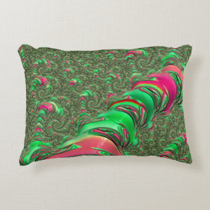 Trippy Funky psychedelische groovy Spiral-Fraktal- Dekokissen