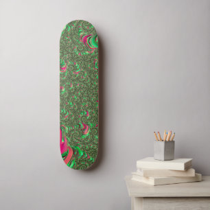 Trippy Funky psychedelische groovy Spiral-Fraktal- Skateboard