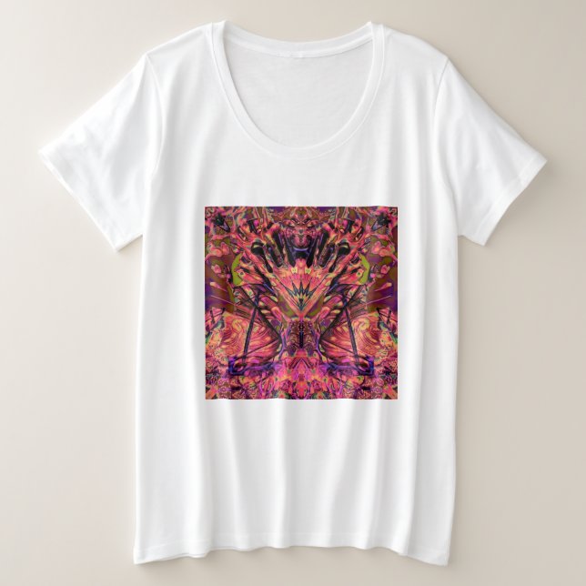 Trippy Garland Große Größe T-Shirt (Design vorne)