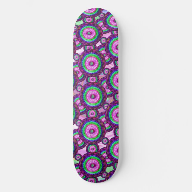 Trippy Gefärbte Krawatte Art Skateboard (Vorderseite)
