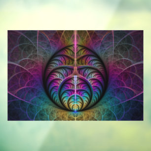Trippy Gemustert Colorado Abstraktes Fraktal Kunst Fensteraufkleber