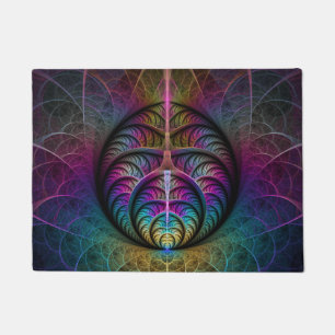 Trippy Gemustert Colorado Abstraktes Fraktal Kunst Fußmatte