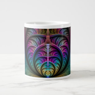 Trippy Gemustert Colorado Abstraktes Fraktal Kunst Jumbo-Tasse