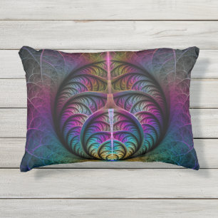Trippy Gemustert Colorado Abstraktes Fraktal Kunst Kissen Für Draußen