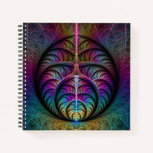 Trippy Gemustert Colorado Abstraktes Fraktal Kunst Notizbuch