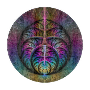 Trippy Gemustert Colorado Abstraktes Fraktal Kunst Schneidebrett