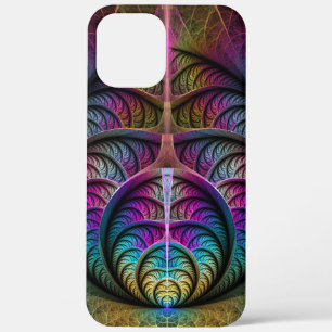 Trippy gemusterte bunte abstrakte Fraktal-Kunst Case-Mate iPhone Hülle