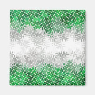 Trippy geschwungene abstrakte Grayromantische Prid Magnet