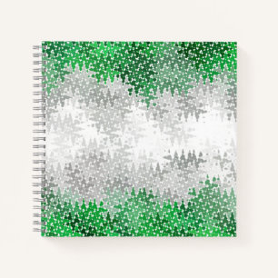 Trippy geschwungene abstrakte Grayromantische Prid Notizbuch