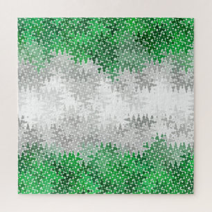 Trippy geschwungene abstrakte Grayromantische Prid Puzzle