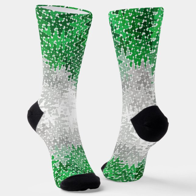 Trippy geschwungene abstrakte Grayromantische Prid Socken (Gewinkelt)