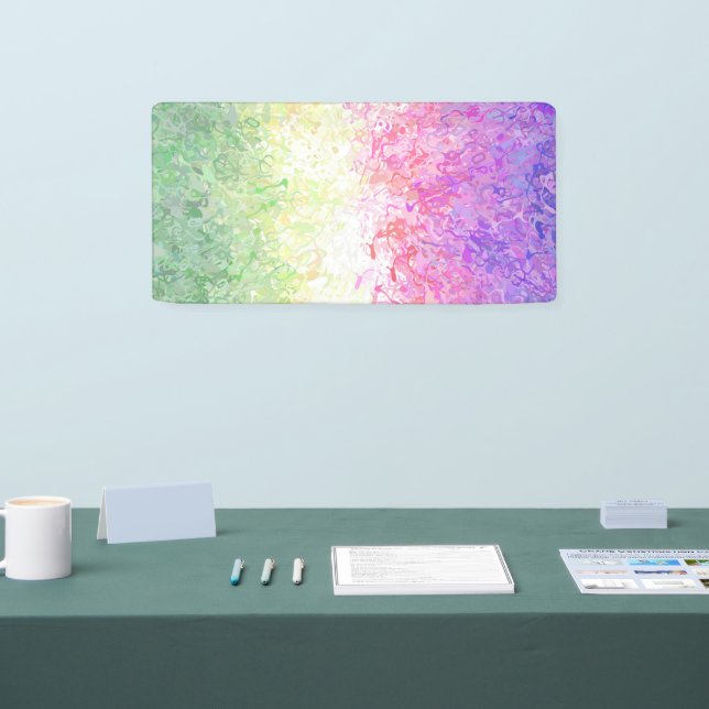 Trippy Groovy Boho Abstrakt Genderdoe Pride Flag Banner (Messe)