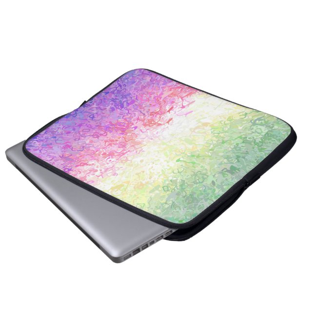 Trippy Groovy Boho Abstrakt Genderdoe Pride Flag Laptopschutzhülle (Vorne Knopf)