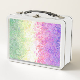 Trippy Groovy Boho Abstrakt Genderdoe Pride Flag Metall Brotdose