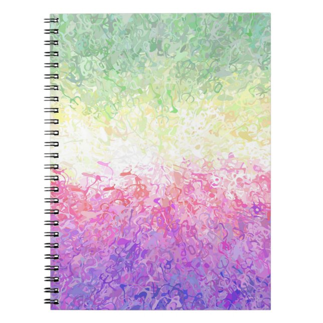 Trippy Groovy Boho Abstrakt Genderdoe Pride Flag Notizblock (Vorderseite)