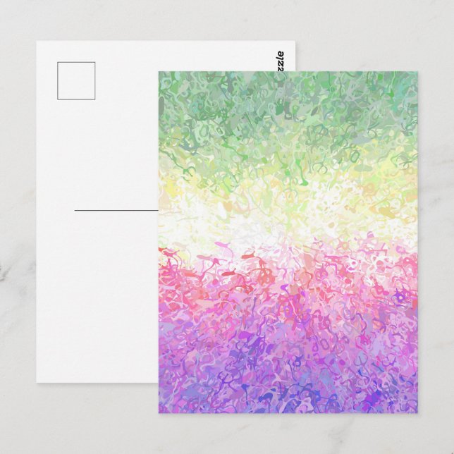 Trippy Groovy Boho Abstrakt Genderdoe Pride Flag Postkarte (Vorne/Hinten)